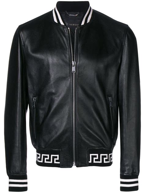 versace mens wool coat|Versace leather jacket men's.